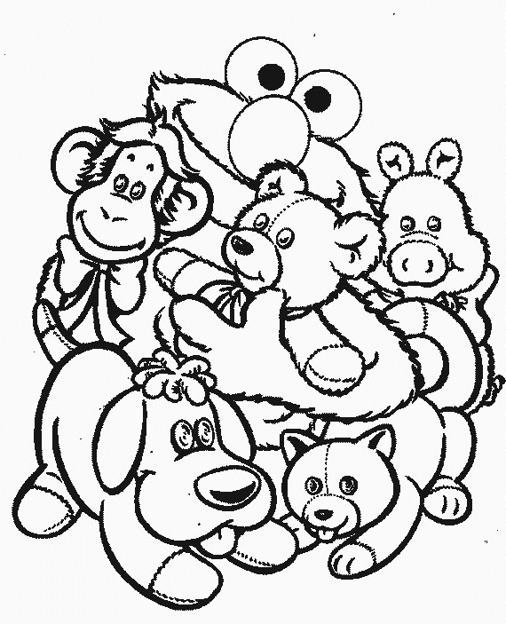 Kolorowanka z uroczymi zwierzątkami i postaciami z bajek do druku kolorowanka do druku